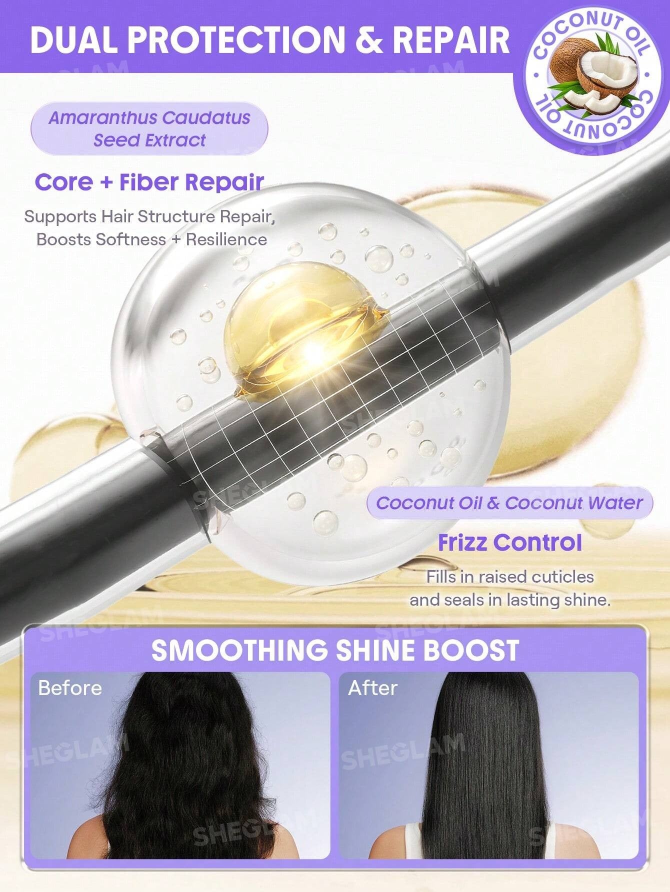 SHEGLAM HAIR بلسم سوربيه خفيف يترك على الشعر 70 جم