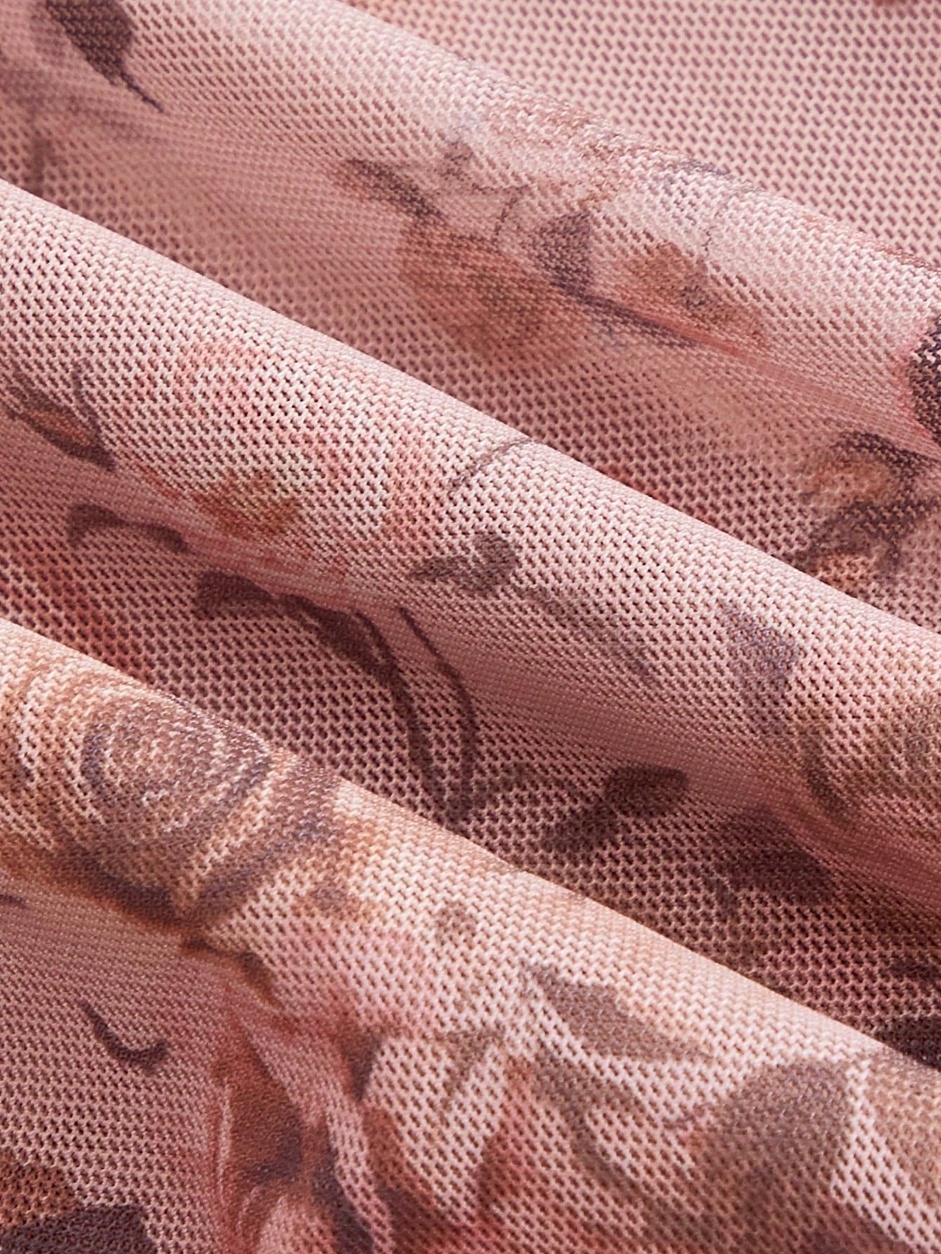 SHEIN MOD فستان ميدي مطبوع بالورود مكشوف الكتف