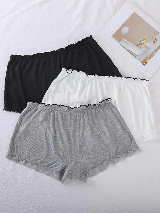 SHEIN طقم ٣ قطع ملونة من الملابس الداخلية