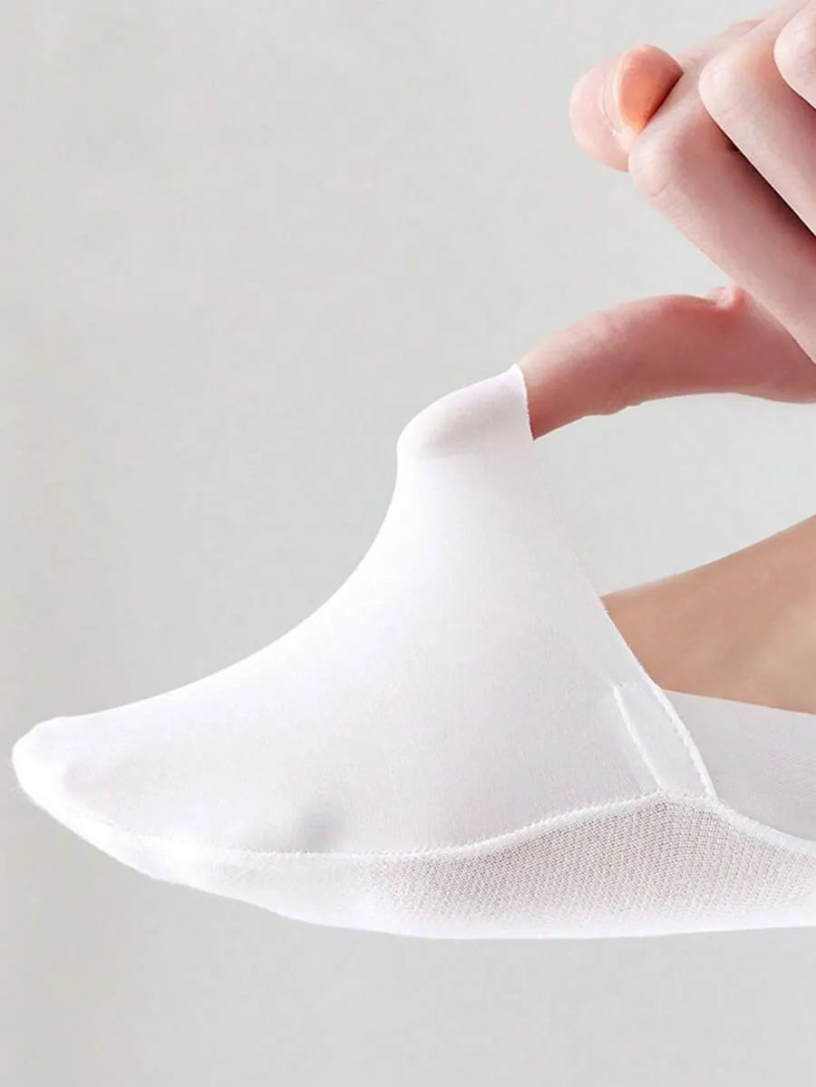 SHEIN جوارب نسائية غير مرئية بكعب جل مانع للانزلاق ومتعدد الألوان