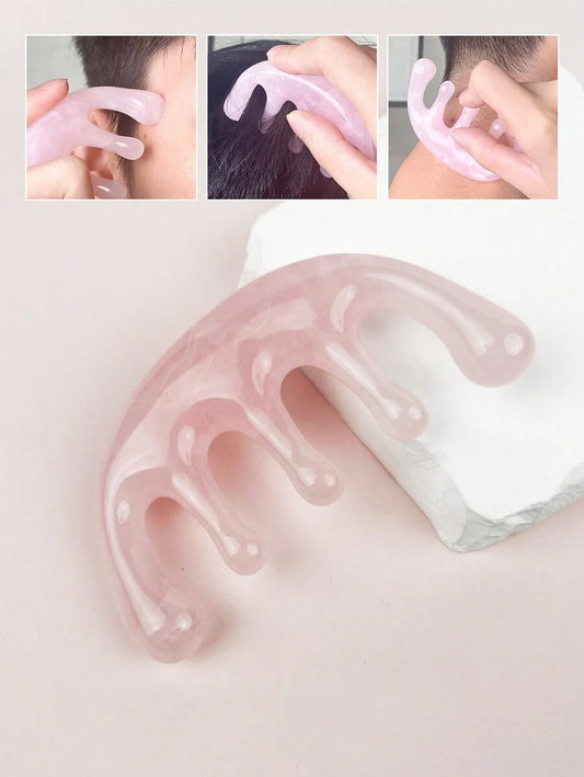 SHEIN مشط تدليك من الراتنج بخمسة أسنان للرقبة والرأس