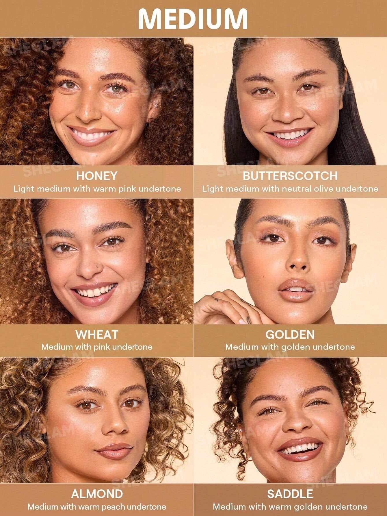 SHEIN SHEGLAM Dew & Done SPF20 Honey ملون خفيف للبشرة