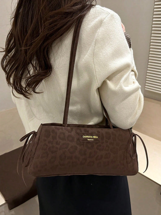 SHEIN حقيبة يد نسائية جديدة بطبعة نمر عصرية متعددة الاستخدامات للحفلات والعمل واليوميات