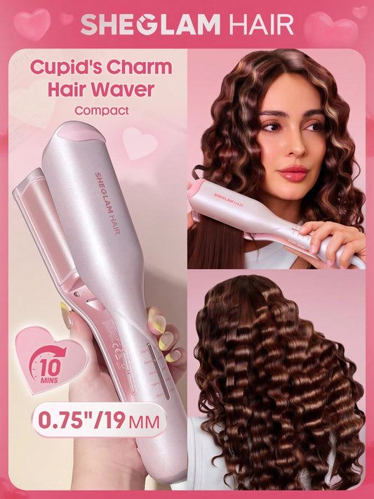 SHEGLAM HAIR جهاز تمويج أيوني 19 مم