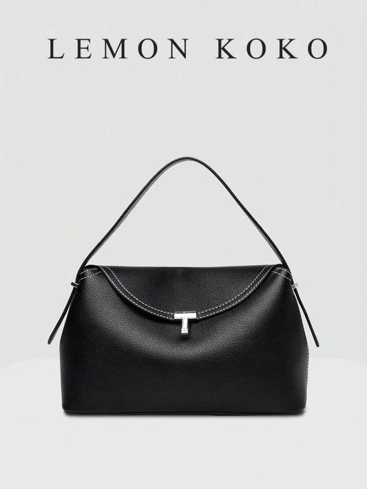 SHEIN LEMON KOKO T حقيبة كروس بودي وكتف سوداء بحرف