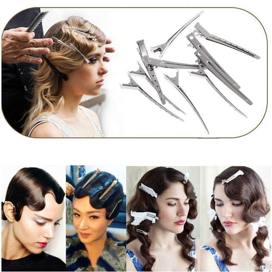 SHEIN مشابك شعر معدنية لتقسيم وتصفيف الشعر