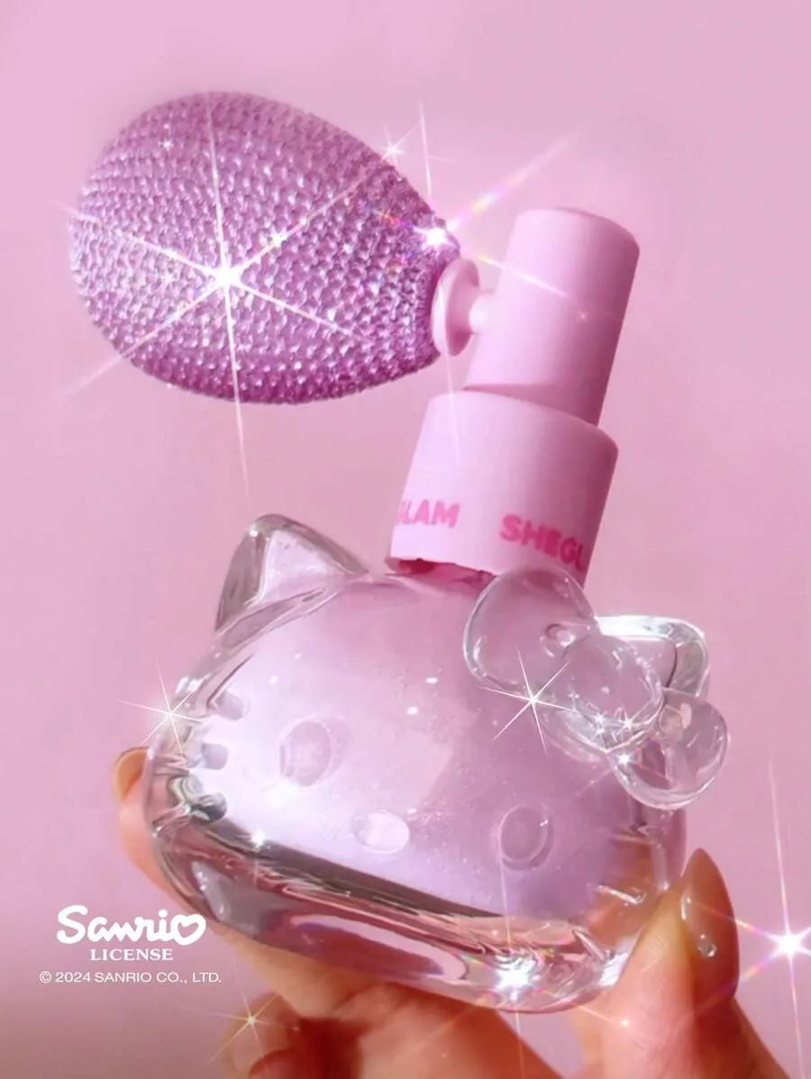 SHEIN Hello Kitty SHEGLAM Bow-Utiful Kitty Glow رذاذ مضيء للجسم بلون بلمعة لامعة