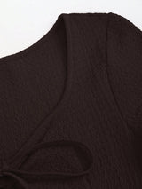 SHEIN Sweetra فستان ماكسي بأكمام واسعة وخصر ملائم وياقة قلبية