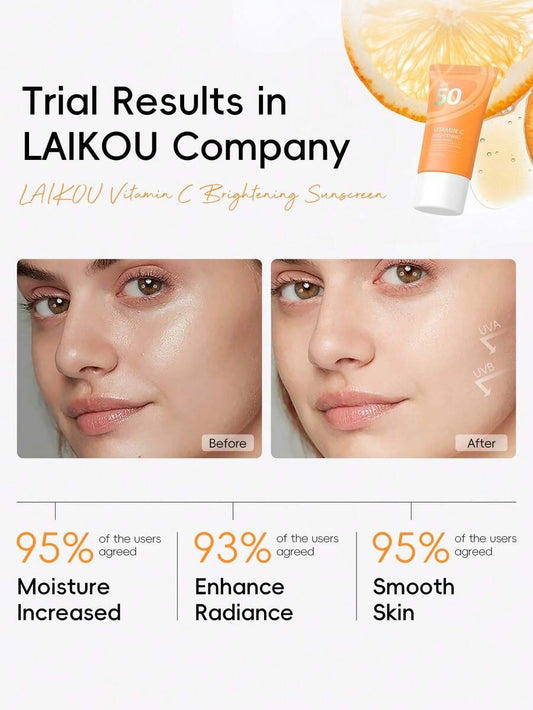 LAIKOU C كريم واقي من الشمس 3 قطع بتركيبة غنية بفيتامين