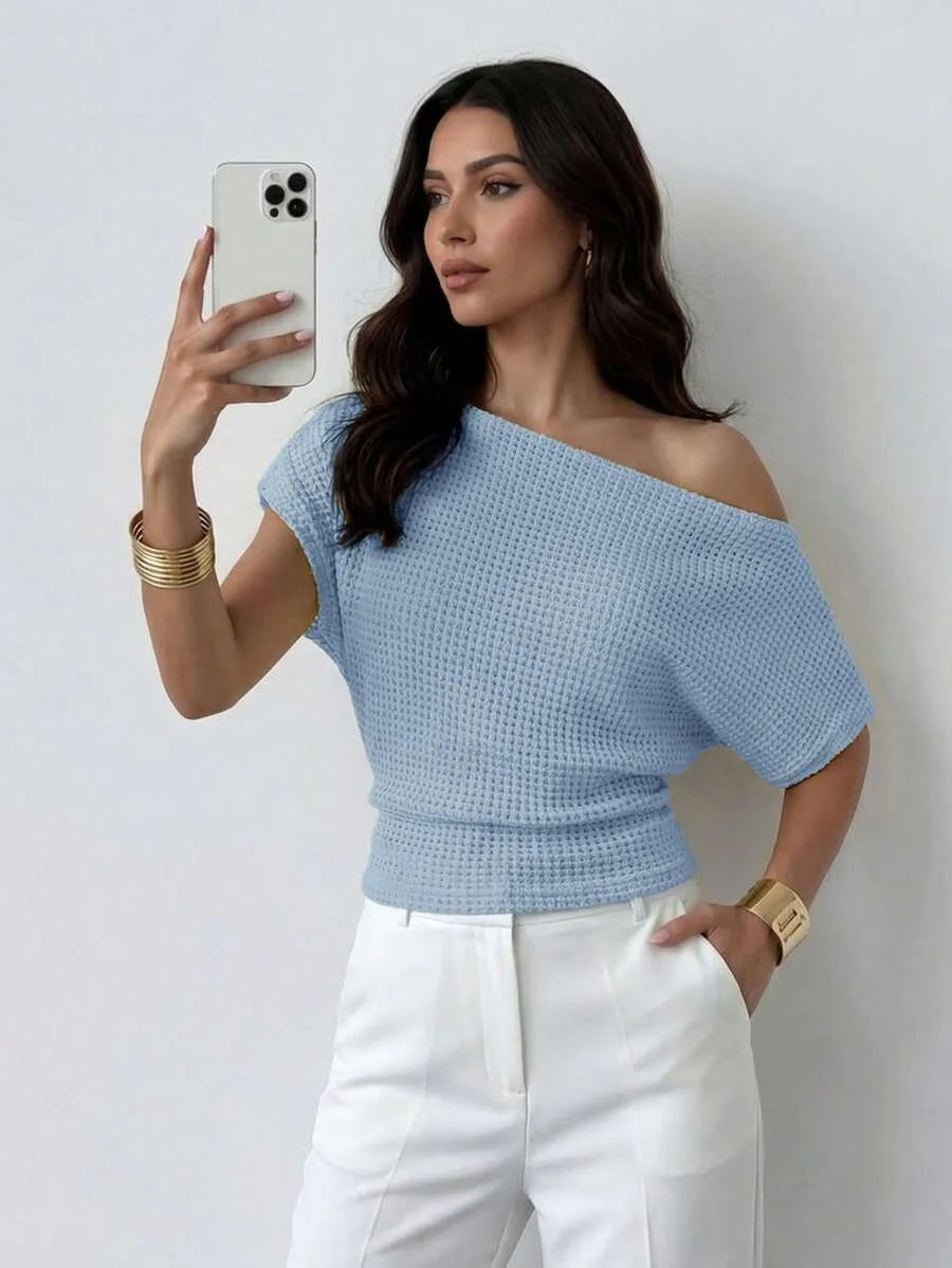SHEIN Firerie بلوزة نسائية بأكمام خفاش