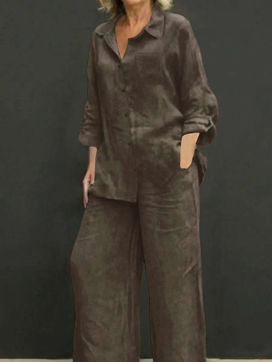 SHEIN طقم نسائي كاجوال أنيق من قطعتين