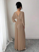 SHEIN Selianne جمبسوت بلون كاكي وأكمام خفاش وبنطلون واسع
