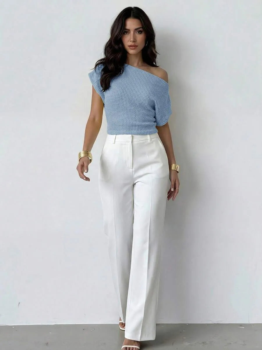 SHEIN Firerie بلوزة نسائية بأكمام خفاش