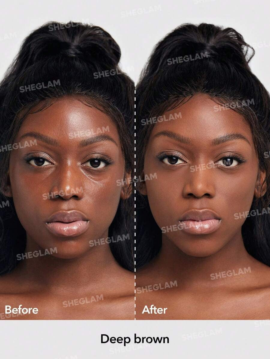 SHEGLAM Deep Brown بودرة سائبة خفيفة تمنع اللمعان الزائد وتنعم الخطوط الدقيقة