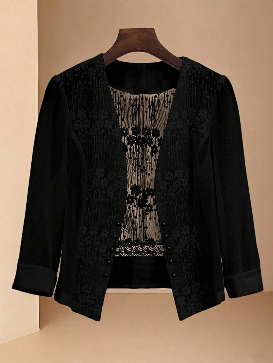 SHEIN GlowEve جاكيت نسائي خفيف بتصميم زهري صيفي