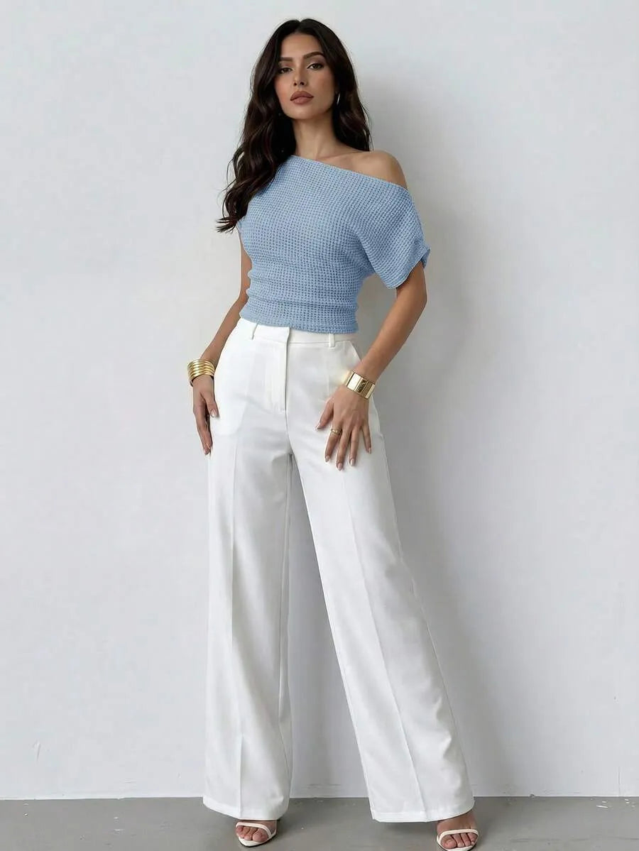 SHEIN Firerie بلوزة نسائية بأكمام خفاش