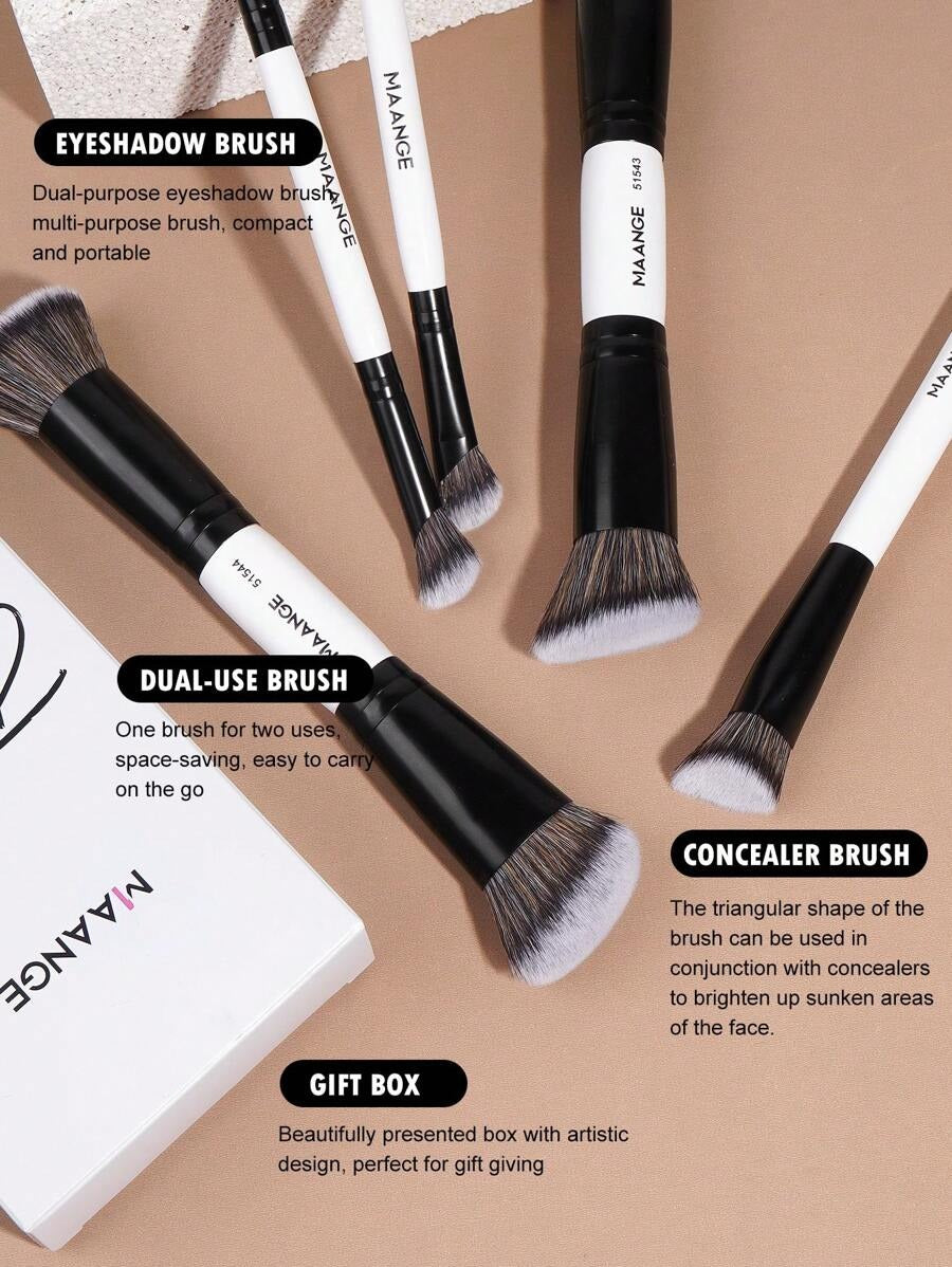 SHEIN MAANGE مجموعة فرش مكياج للوجه والعين