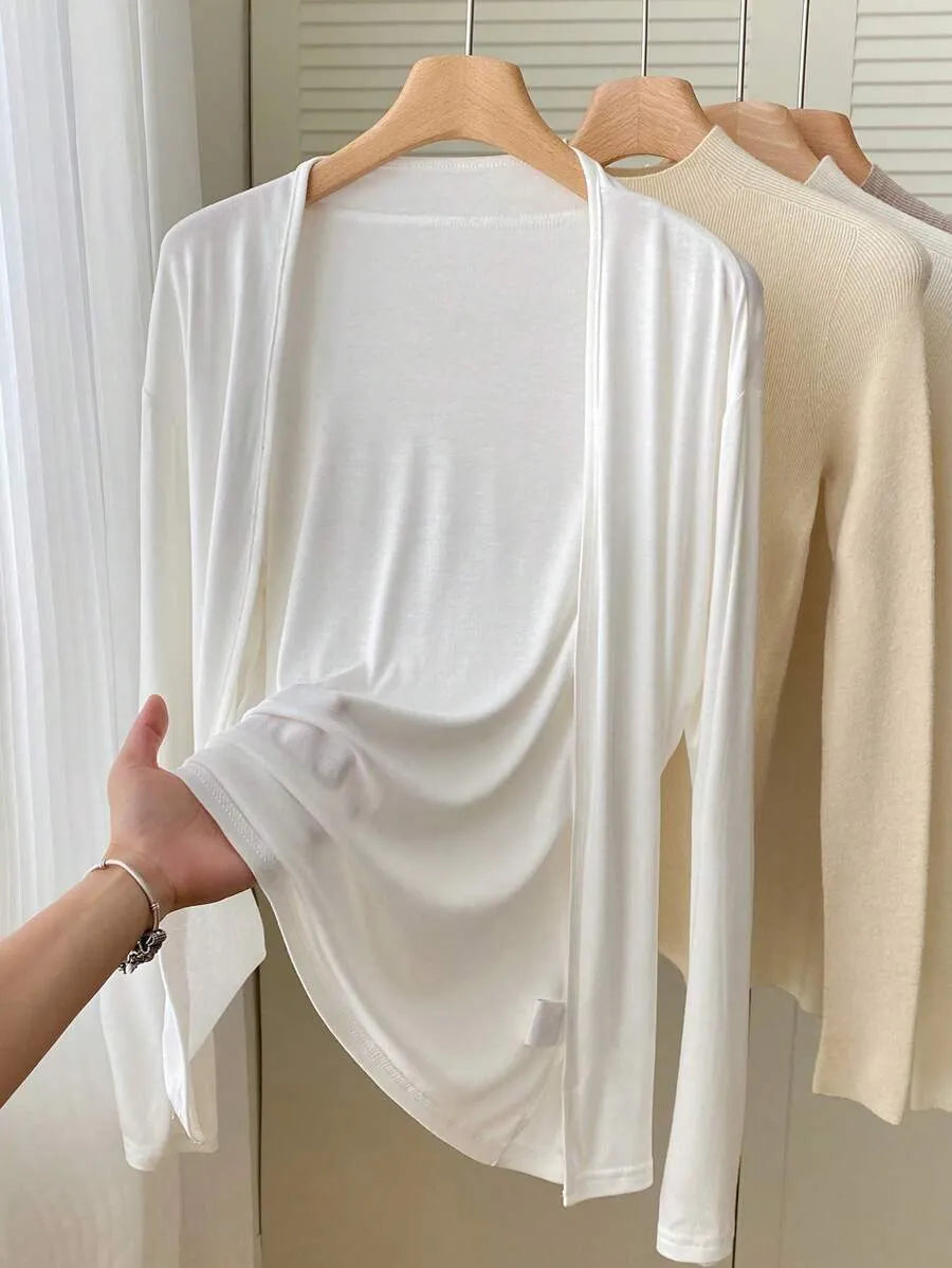 SHEIN Resyla معطف نسائي خفيف بلون موحد