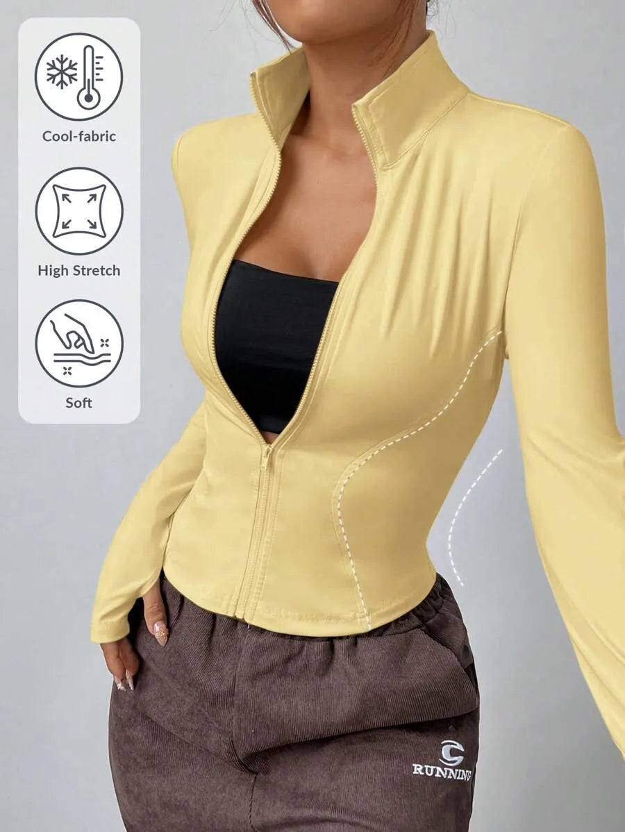 SHEIN EZwear كارديجان محبوك أصفر زبدي