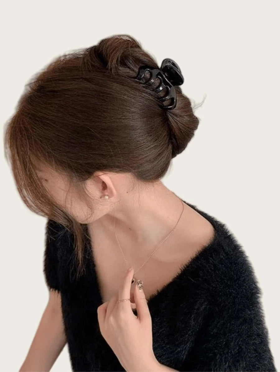 SHEIN طقم 4 مشابك شعر بلاستيكية  بألوان جيلي