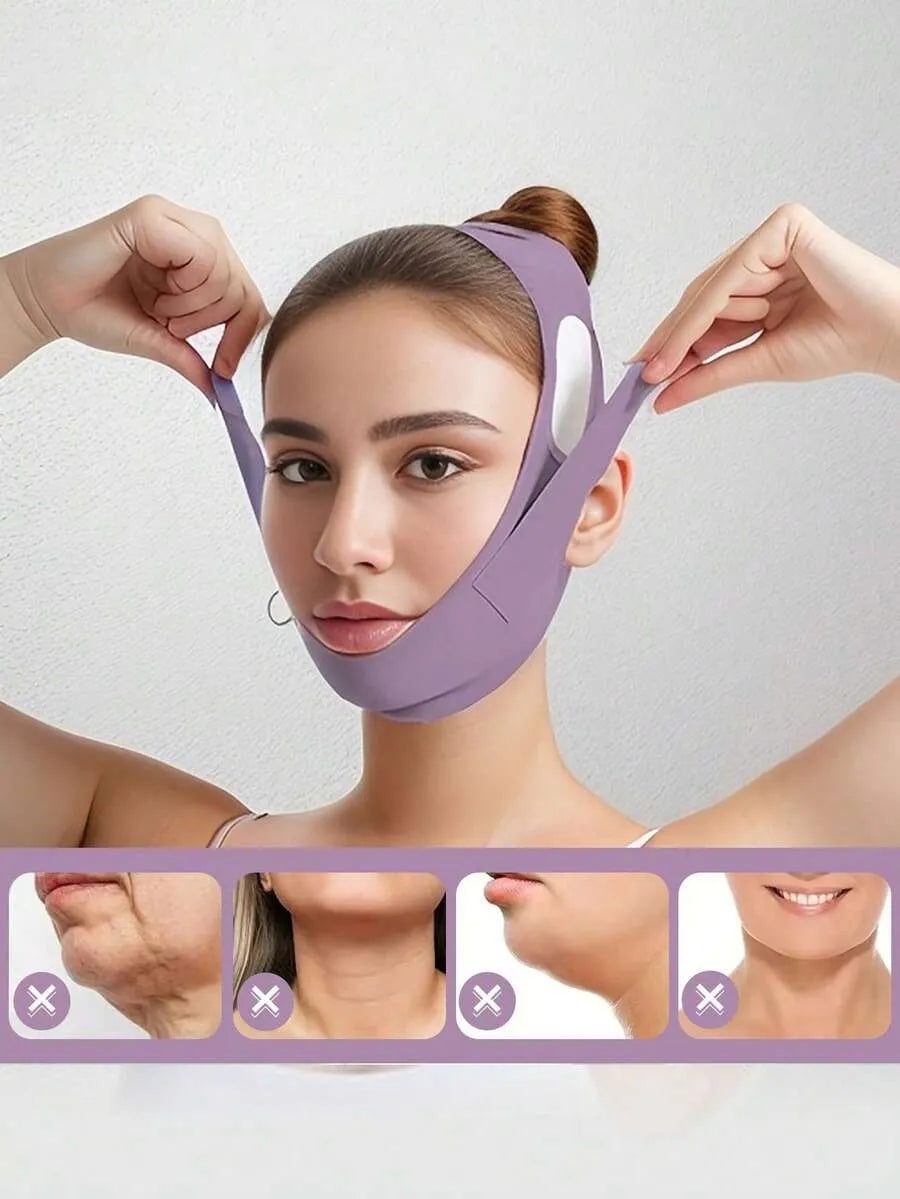 SHEIN حزام دعم الوجه والذقن قابل لإعادة الاستخدام متعدد الألوان