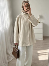 SHEIN Selianne معطف ترنش نسائي بقصة غير متماثلة وياقة كبيرة وأكمام راغلان