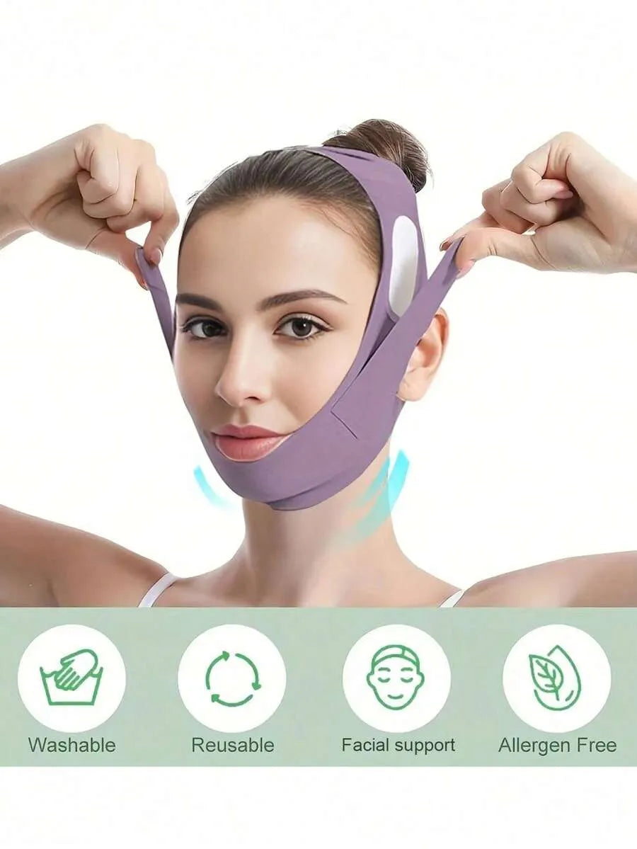 SHEIN حزام دعم الوجه والذقن قابل لإعادة الاستخدام متعدد الألوان