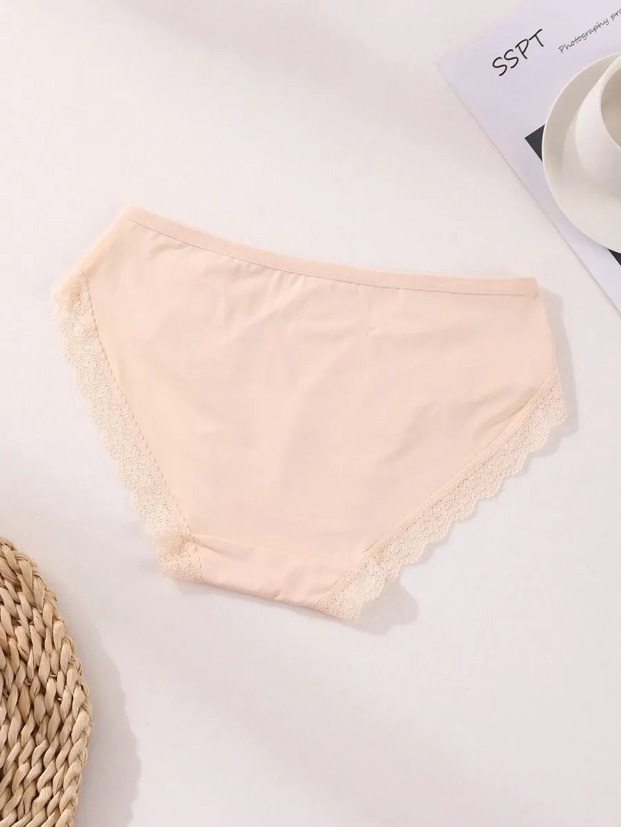 SHEIN سراويل داخلية نسائية من 6 قطع بالدانتيل وخصر منخفض ومتعدد الألوان