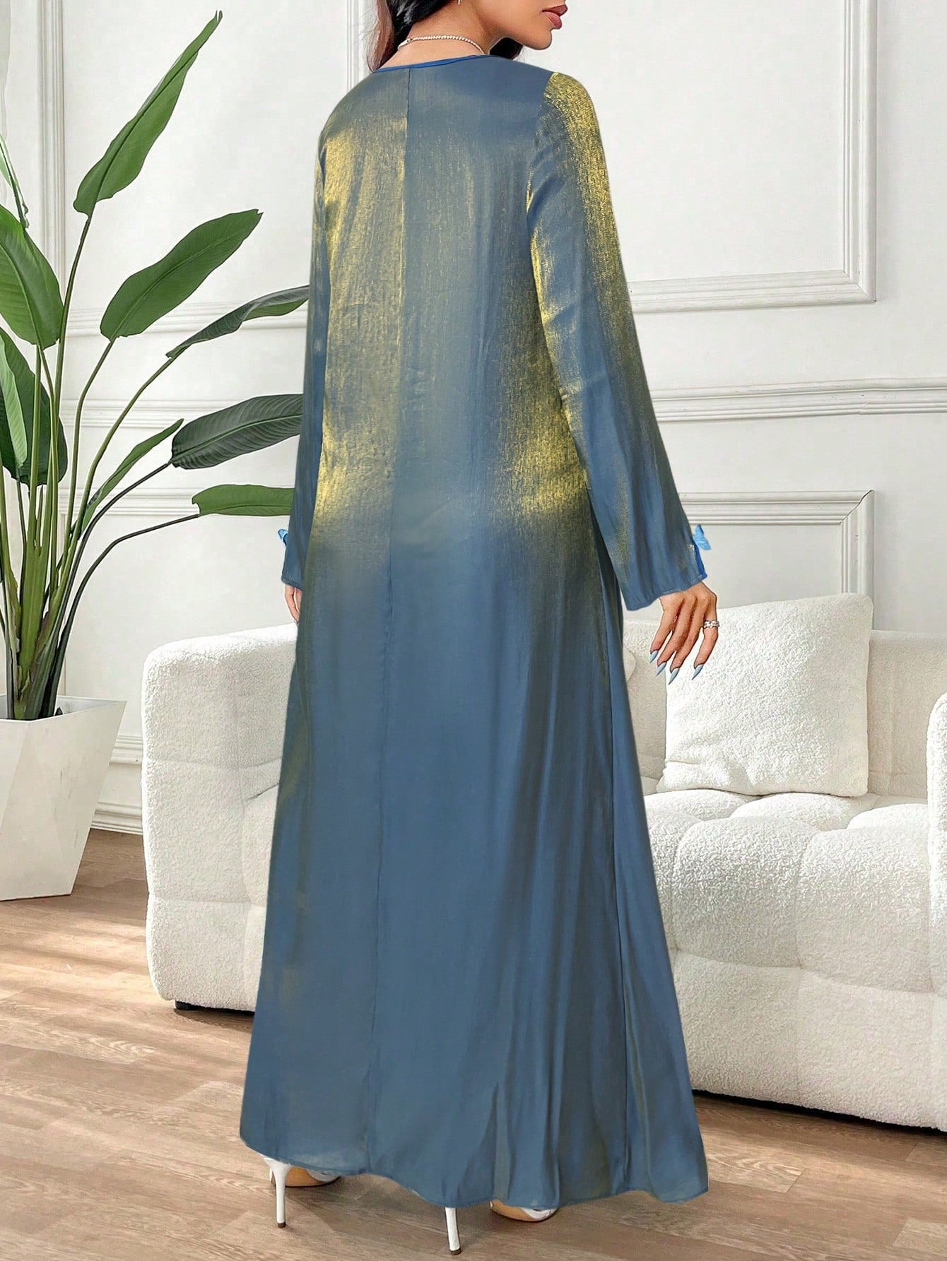 SHEIN Yasmyna فستان ماكسي تركي للنساء