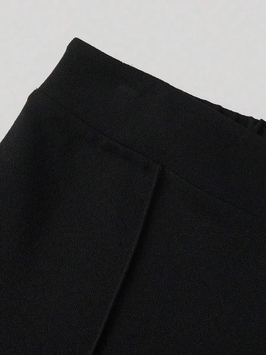 SHEIN Sweetra بنطلون  نسائي واسع الساق بخصر عالي