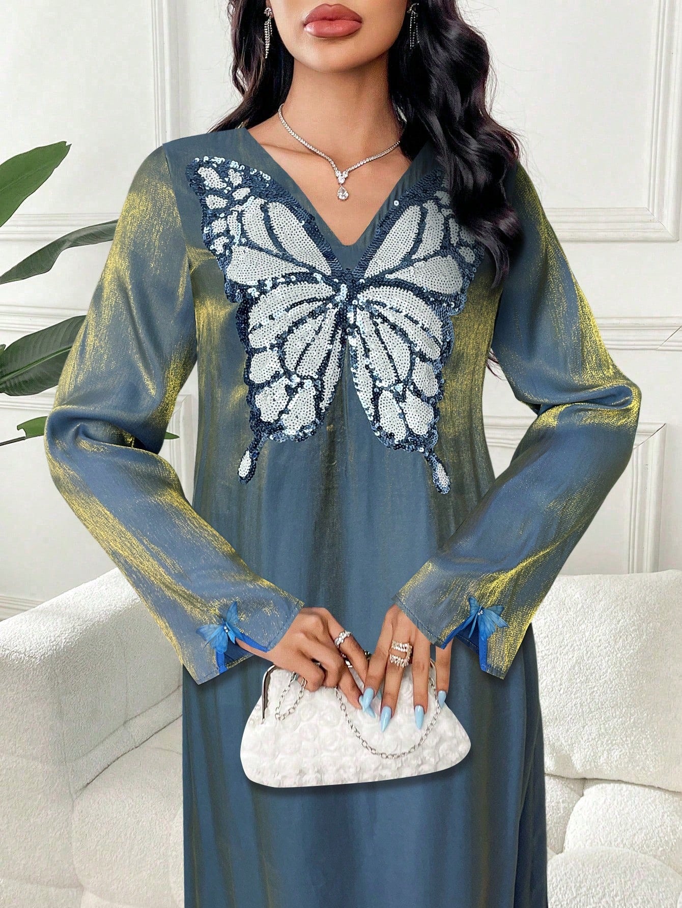 SHEIN Yasmyna فستان ماكسي تركي للنساء