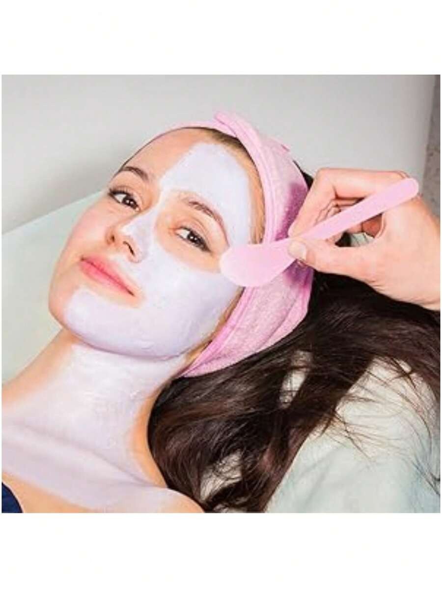 SHEIN مجموعة خلط قناع سيليكون 11 قطعة وردي للوجه والشعر