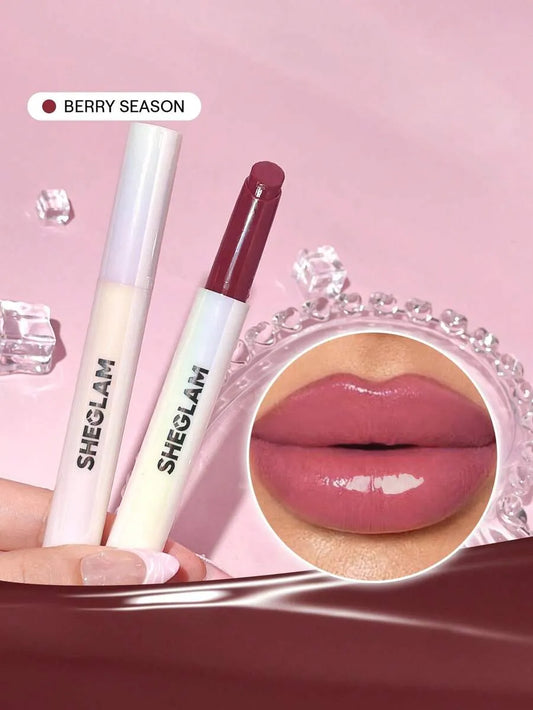 SHEIN SHEGLAM Pout-Perfect Berry Season ملمع شفاه لامع بلون