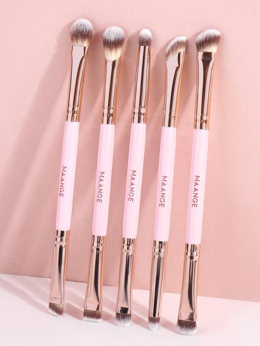 SHEIN MAANGE مجموعة 5 فرش مكياج عيون مزدوجة الأطراف