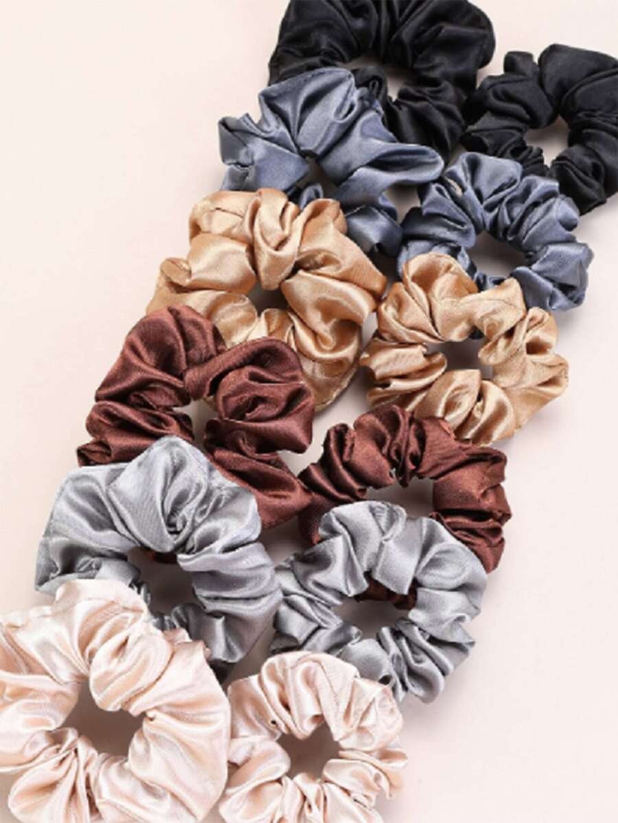SHEIN 12  رباطة شعر حريرية لامعة قطعة