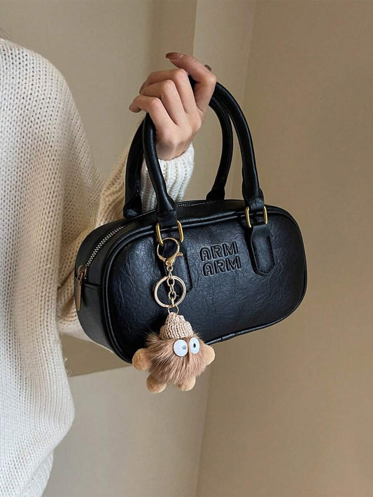 SHEIN حقيبة بوسطن ناعمة أنيقة بلون أسود