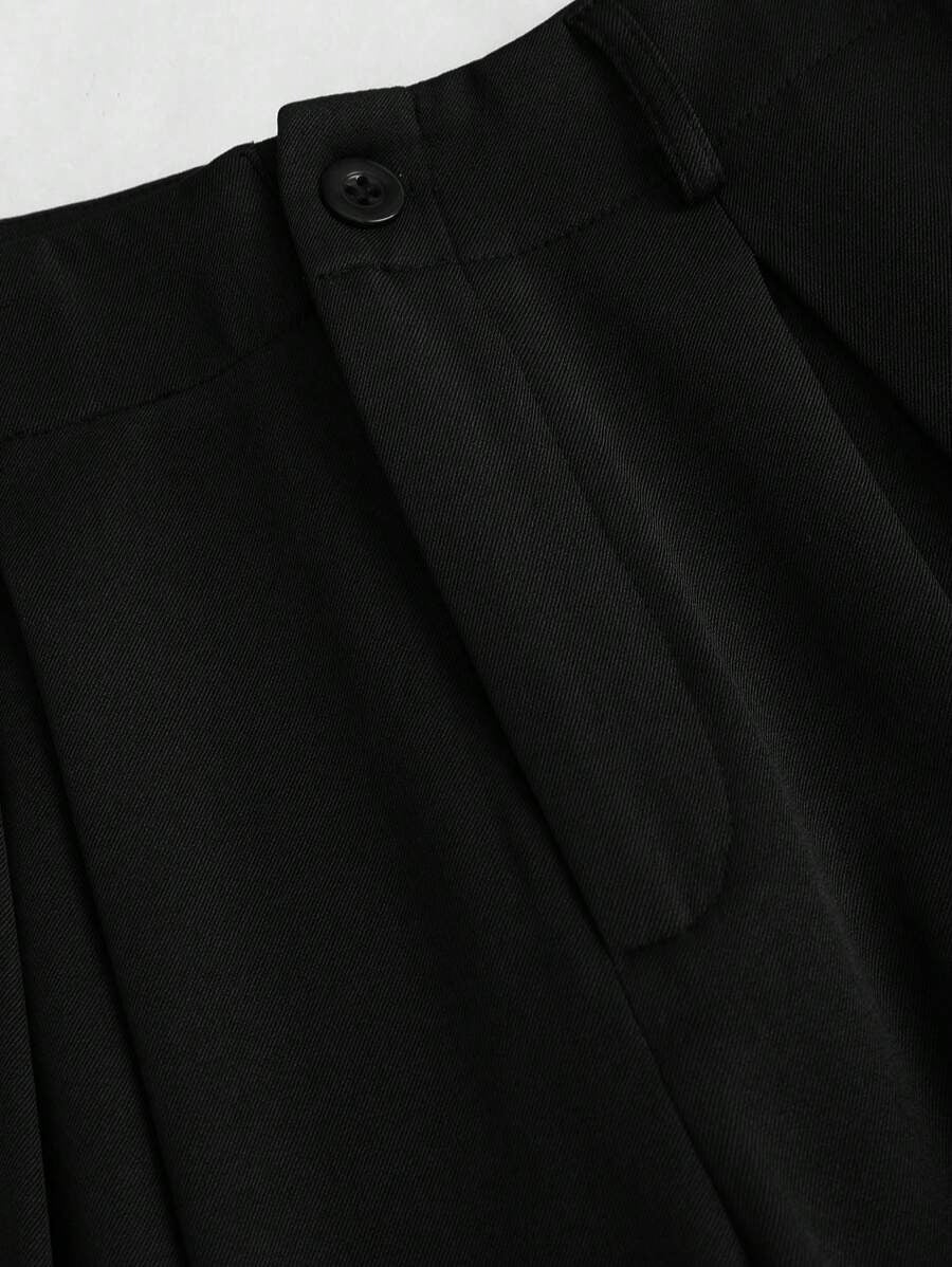 SHEIN Sweetra  بنطلون مطوي واسع الأرجل من جاكار