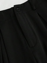 SHEIN Sweetra  بنطلون مطوي واسع الأرجل من جاكار