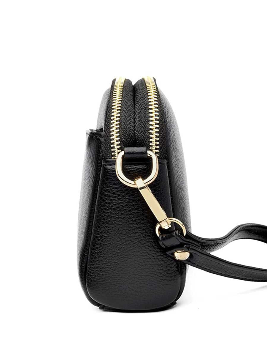 SHEIN حقيبة كتف سوداء عملية ومريحة