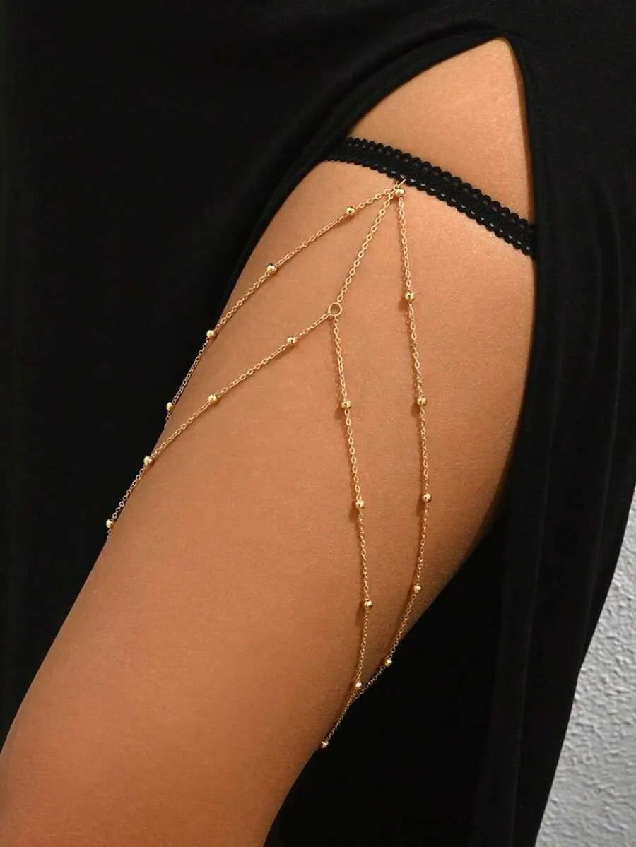 SHEIN خلخال نسائي متعدد الطبقات بتصميم فراشة ومتعدد الألوان