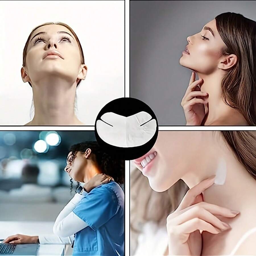 SHEIN مجموعة قناع وجة و رقبة مرطب وقابل للتخلص