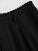 SHEIN Sweetra  بنطلون مطوي واسع الأرجل من جاكار