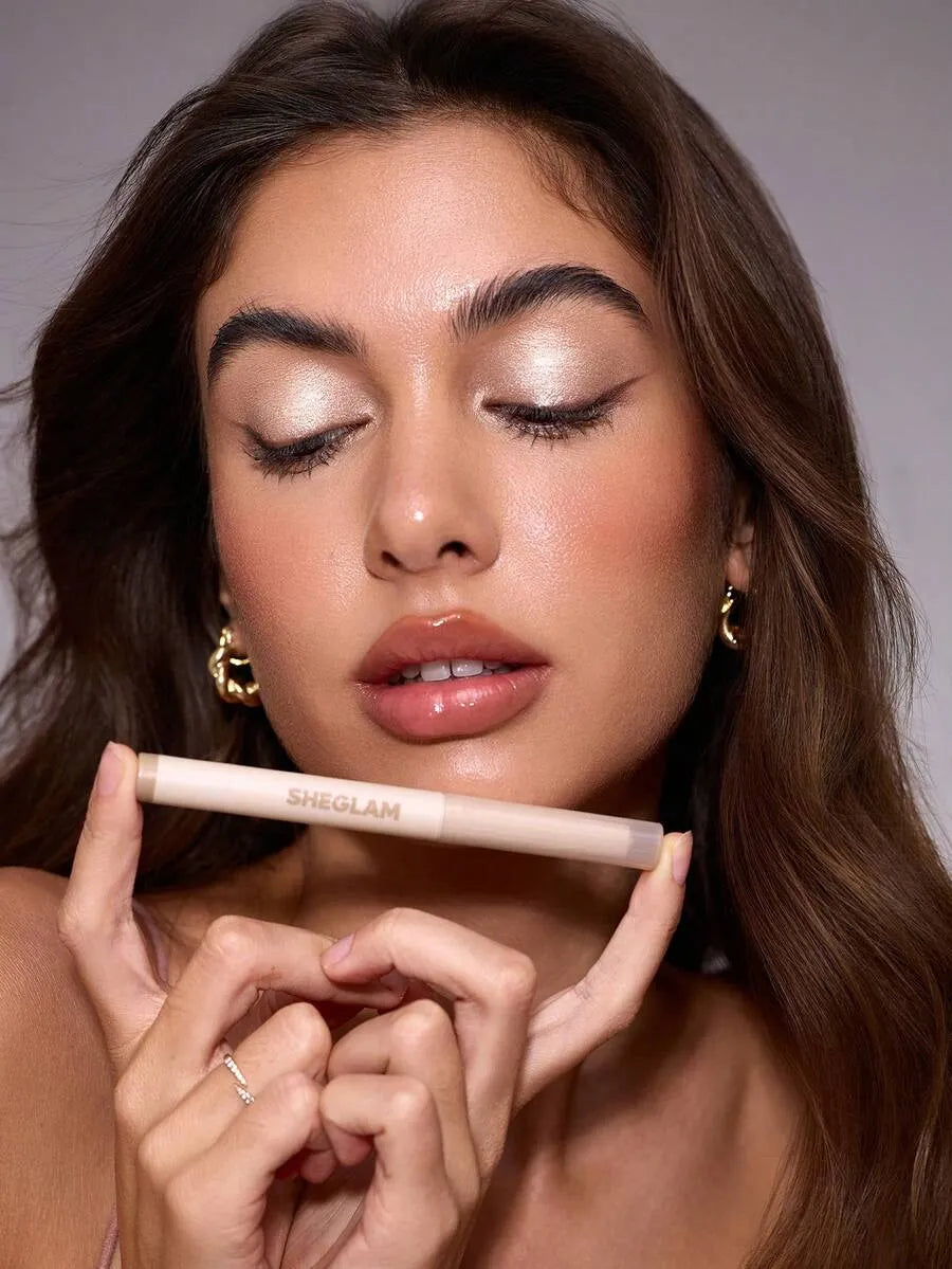 SHEIN SHEGLAM كريمسيكل طقم أقلام ظلال عيون كريمية من قطعتين لامعة