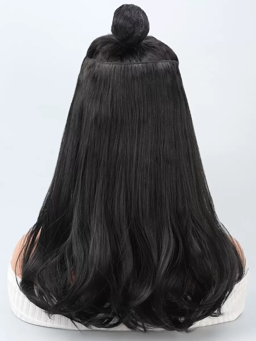 SHEIN وصلة شعر مستقيم 14 بوصة بلون أسود