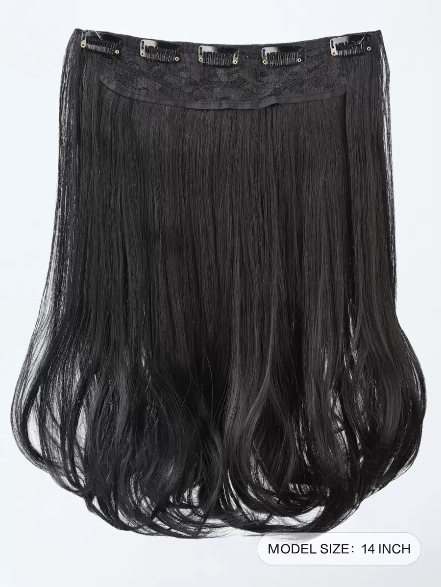 SHEIN وصلة شعر مستقيم 14 بوصة بلون أسود