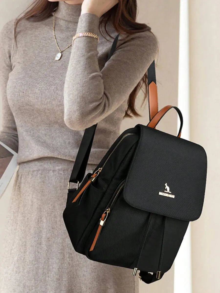 SHEIN حقيبة ظهر نسائية من قماش أكسفورد سعة كبيرة للطلاب