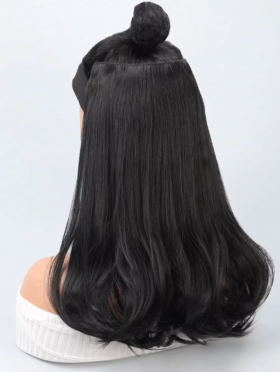 SHEIN وصلة شعر مستقيم 14 بوصة بلون أسود
