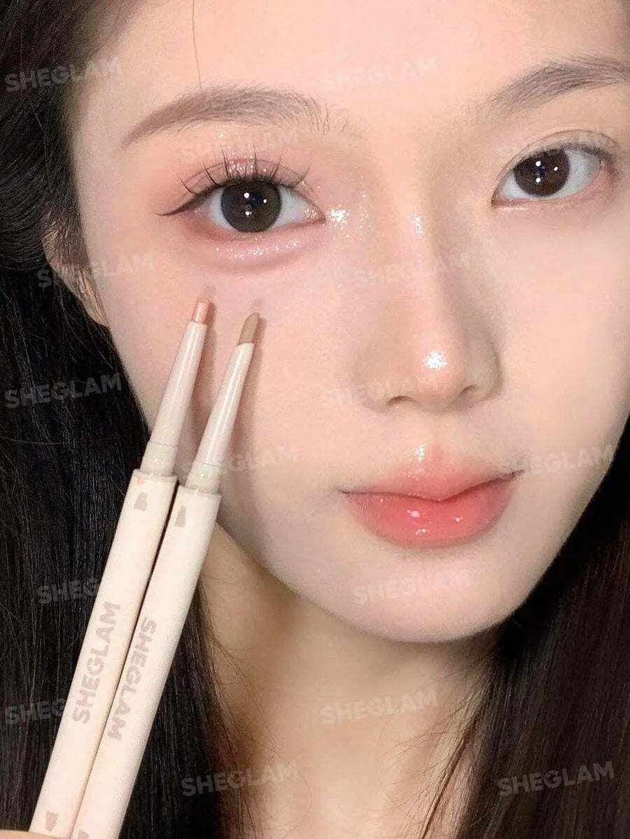 SHEIN SHEGLAM Lumi-Eye Aegyo-Sal Cookie Dough قلم كحل مزدوج بلون