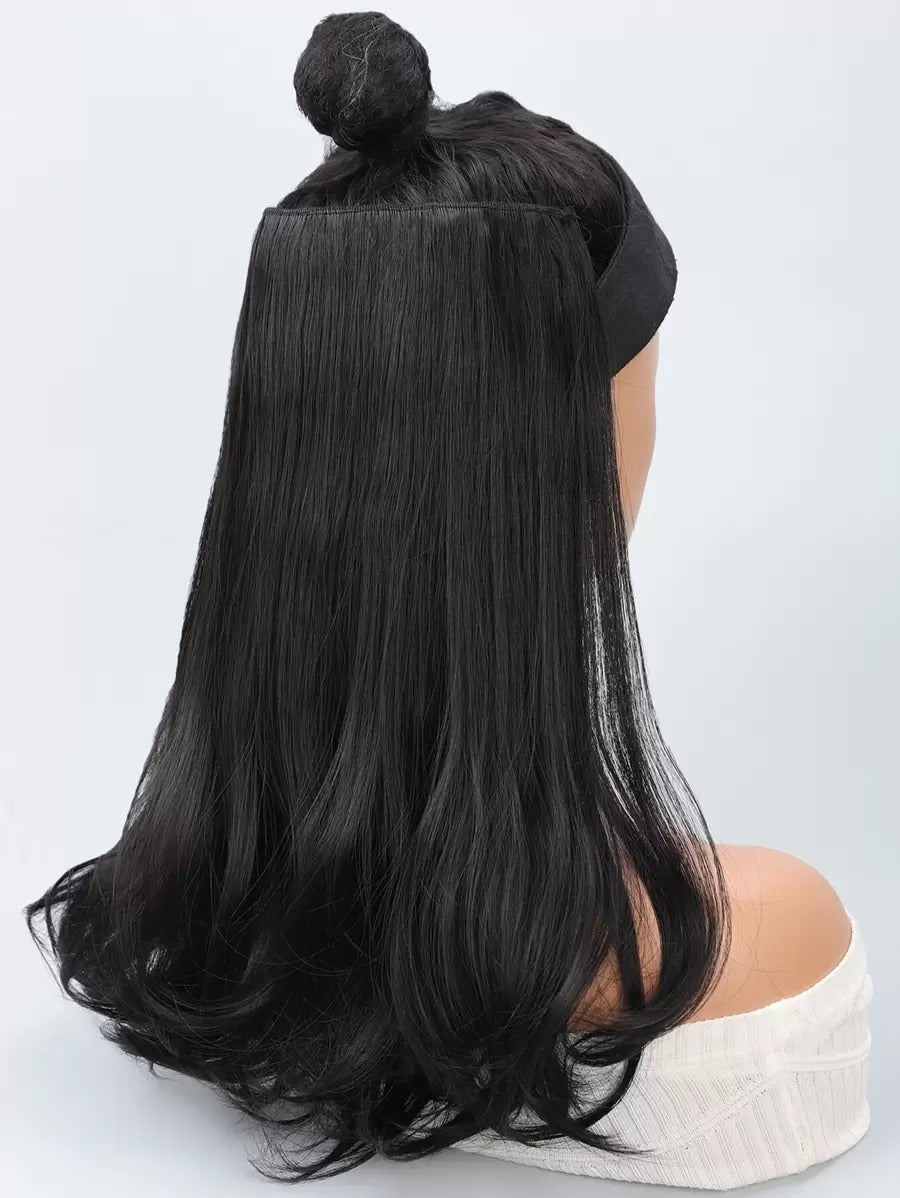 SHEIN وصلة شعر مستقيم 14 بوصة بلون أسود