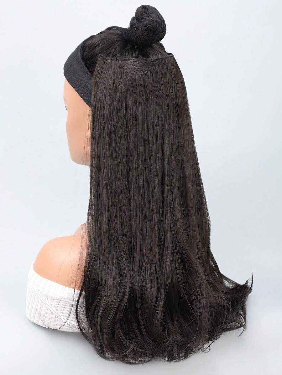 SHEIN وصلة شعر بمشبك – تموج طبيعي متوسط لون بني